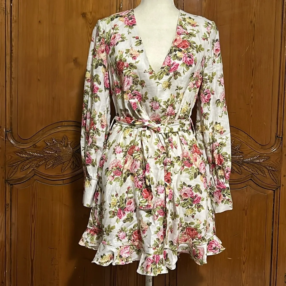 Zimmerman Floral Print Linen Dress with SO Many Beautiful Details! Zimmerman Floral Print Linen Dress with SO Many Beautiful Details!